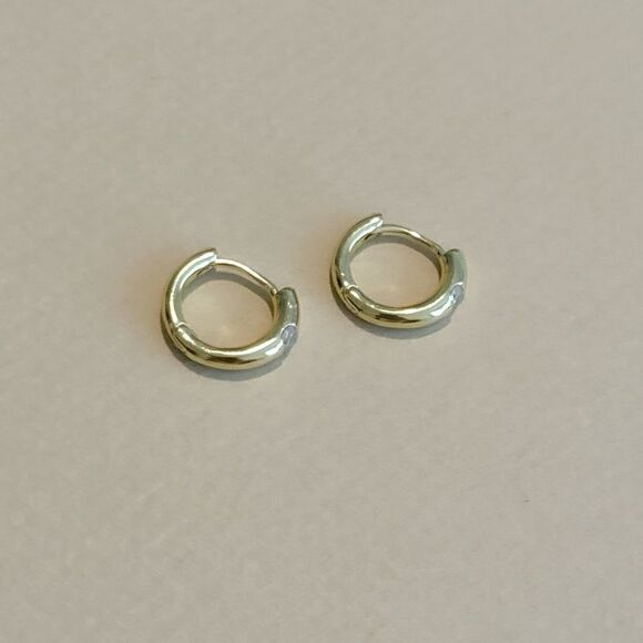 Diamond hoop earrings M1089 - Picture 3 of 4